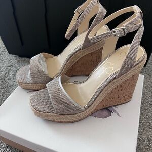 Women's Beige Wedge Sandals
